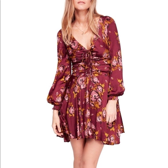 Free People Morning Light Mini Dress Purple floral - Picture 2 of 8